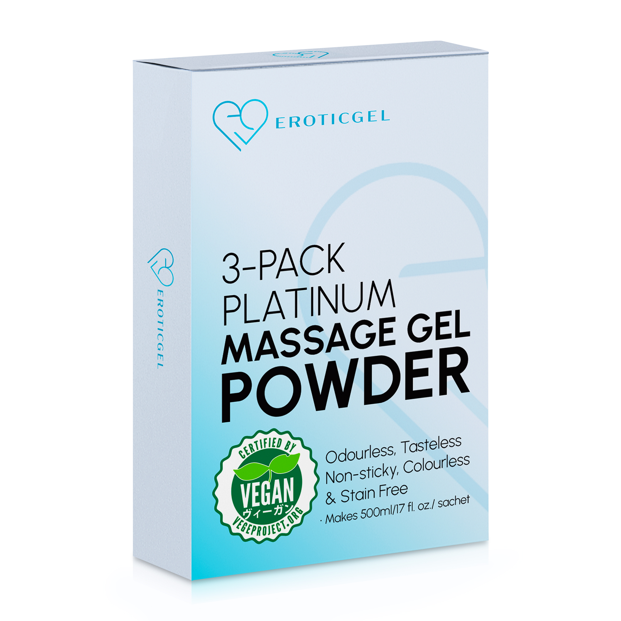 EROTICGEL «Platinum Massage Gel Powder» Travel Pack, japanisches Massagegel-Pulver aus natürlichen Inhaltsstoffen, 3x5g (11)